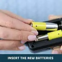 insert the new batteries