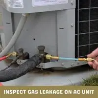 inspect gas leakage on ac unit
