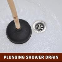 plunging shower drain