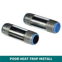 poor heat trap install