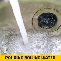 pouring boiling water