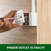power outlet is faulty