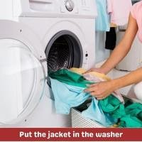 put the jacket in the washer
