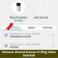 remove shared access of ring video doorbell