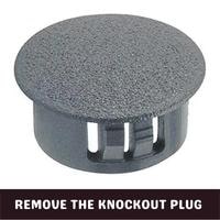 remove the knockout plug