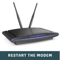 restart the modem