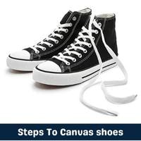 steps to canvas shoes