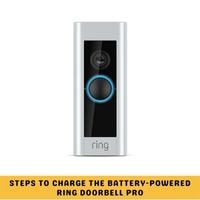 steps to charge the battery powered ring doorbell pro