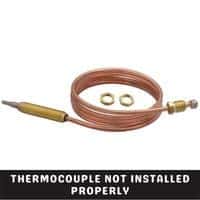 thermocouple not installed properly