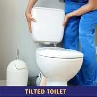tilted toilet