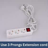 use 3 prongs extension cord