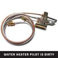 water heater pilot is dirty