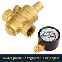 water pressure regulator is damaged