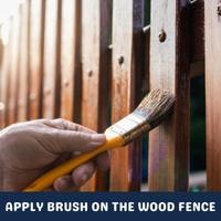 apply brush on the wood fence