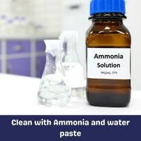 clean with ammonia and water paste