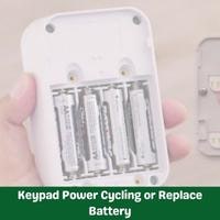 keypad power cycling or replace battery