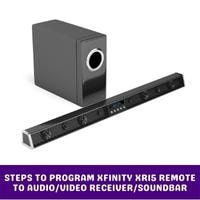 steps to program xfinity xr15 remote to audiovideo receiversoundbar