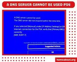 a dns server cannot be used ps4