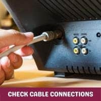 check cable connections