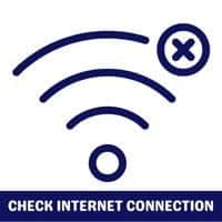 check internet connection
