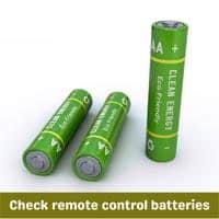 check remote control batteries