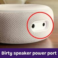 dirty speaker power port