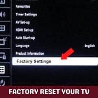 factory reset your tv