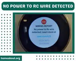no power to rc wire detected