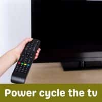 power cycle the tv