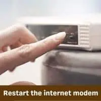 restart the internet modem