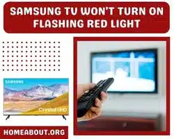 samsung tv won't turn on flashing red light