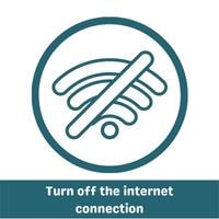 turn off the internet connection