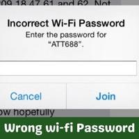 wrong wi fi password